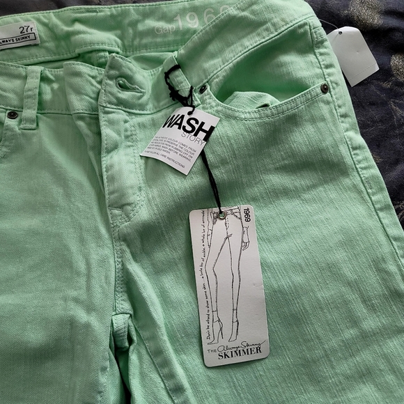 GAP always skinny jeans in mint - Picture 3 of 7